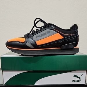 Puma Women's Black and Orange Sneakers - Sz 8.5